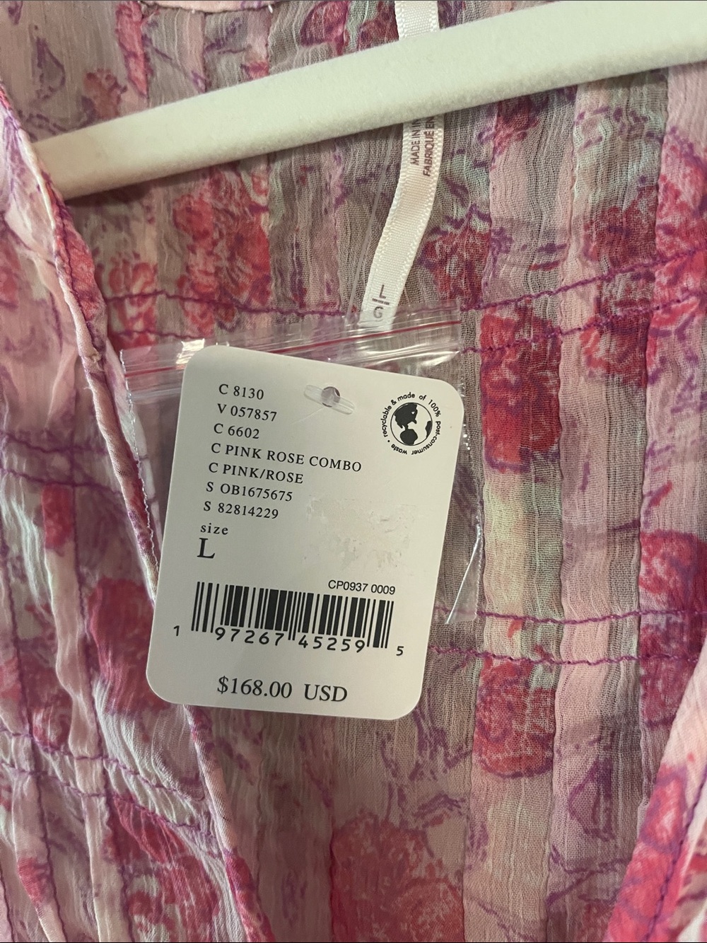 FREE PEOPLE NWT/No Slip Sheer Pink Floral Maxi Dress - Picture 2 of 3